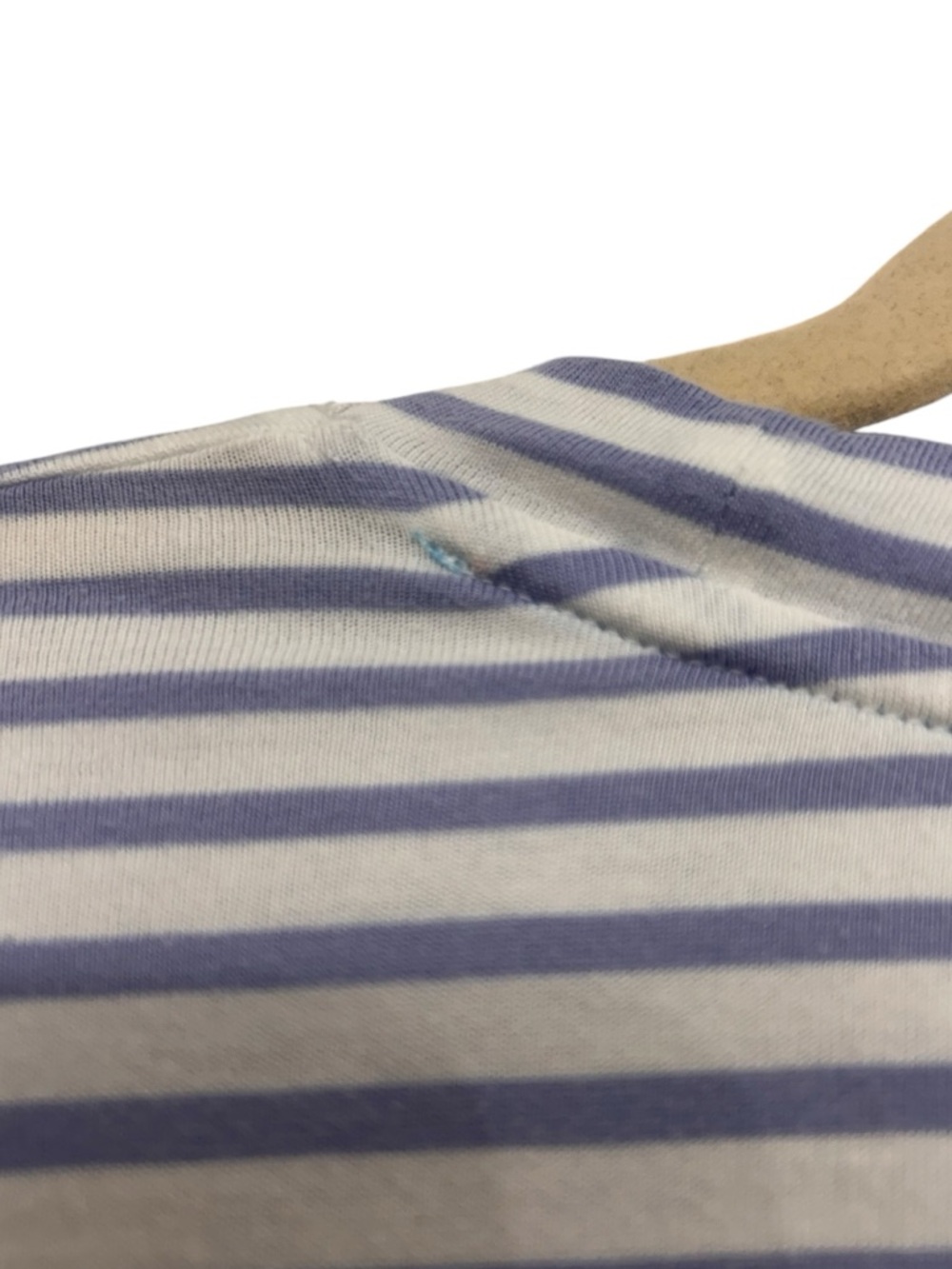 AYR The French Fry Shirt Striped Size Large Periwinkle Blue 100% Cotton - Picture 6 of 14